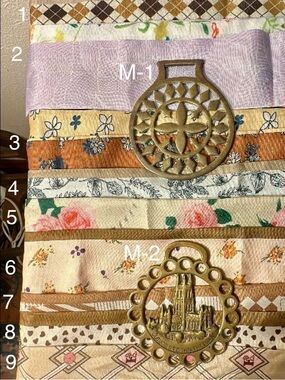 Choice Vintage Brass Horse Medallion + Twilly Scarf | Necklace | Purse Charm Set
